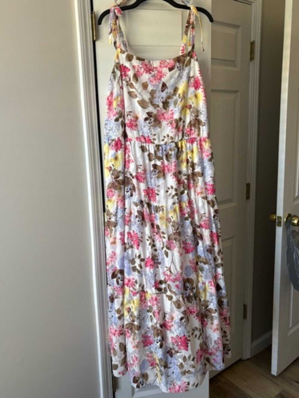 Lane Bryant Floral Maxi Dress - Pink, Yellow, Brown